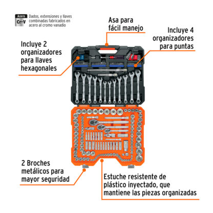 Juego de 199 herramientas para mecánico, mixto TRUPER - Imagen 4