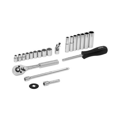 Juego de 22 herramientas para mecánico 1/4" mm PRETUL - Imagen 2