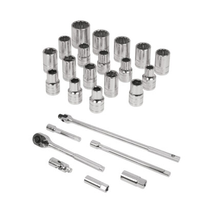 Juego de 25 herramientas para mecánico, cuadro 1/2" std y mm TRUPER - Imagen 2