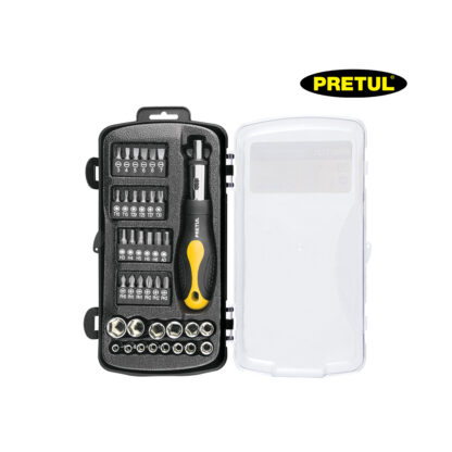 Juego de 39 herramientas para mecánico 1/4" PRETUL