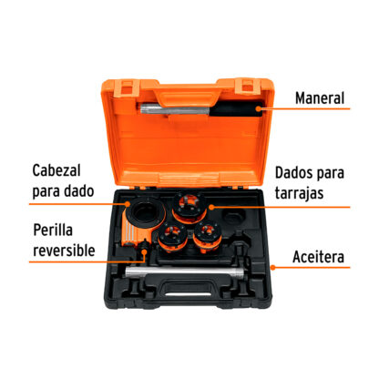 Juego de 4 tarrajas para tubo de 1/2" a 1" TRUPER - Imagen 2
