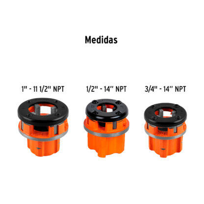 Juego de 4 tarrajas para tubo de 1/2" a 1" TRUPER - Imagen 3