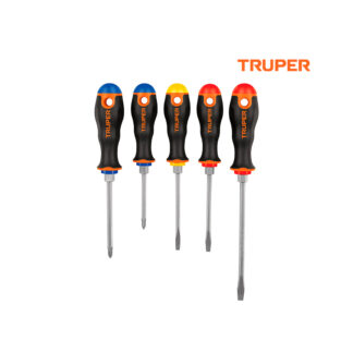 Juego de 5 desarmadores mango Comfort Grip TRUPER