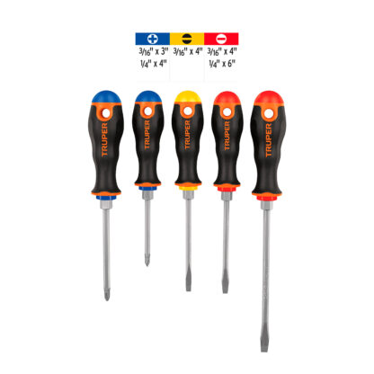 Juego de 5 desarmadores mango Comfort Grip TRUPER - Imagen 2