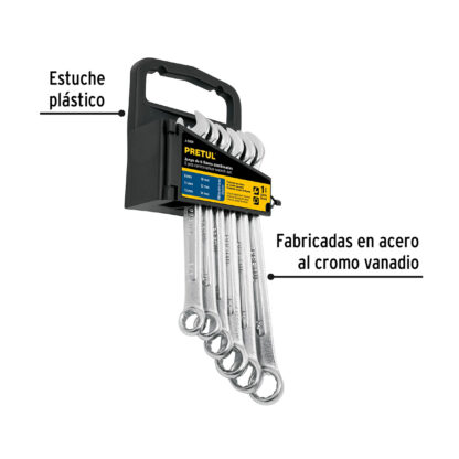 Juego de 6 llaves mixtas mm PRETUL - Imagen 2