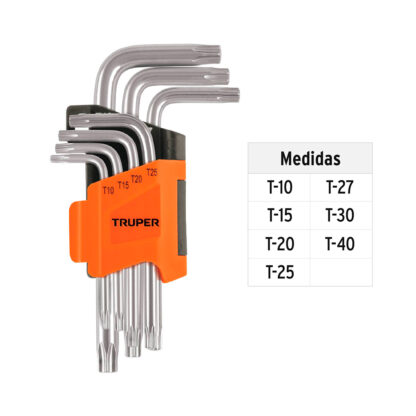 Juego de 7 llaves torx con organizador TRUPER - Imagen 2