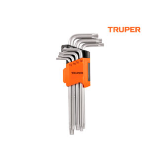 Juego de 7 llaves torx largas con organizador TRUPER