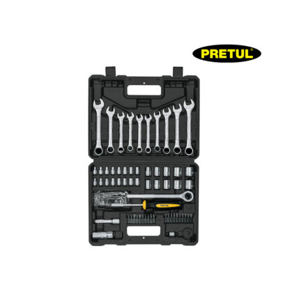 Juego de 70 herramientas para mecánico 1/4" y 3/8" PRETUL