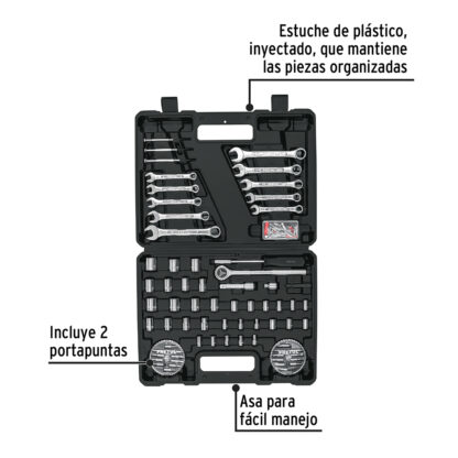 Juego de 71 herramientas para mecánico 1/4" y 3/8" PRETUL - Imagen 4