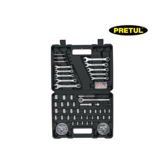 Juego de 71 herramientas para mecánico 1/4" y 3/8" PRETUL