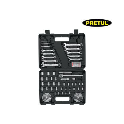 Juego de 71 herramientas para mecánico 1/4" y 3/8" PRETUL