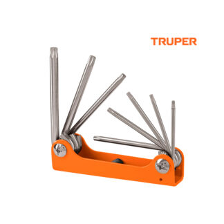 Juego de 8 llaves torx tipo navaja, cuerpo de lámina TRUPER
