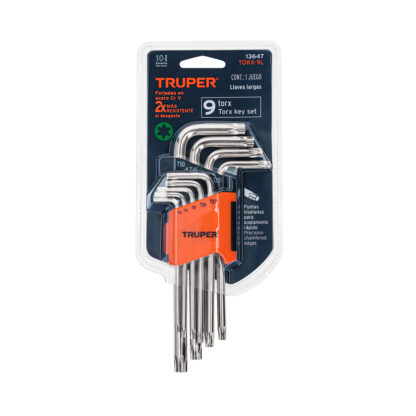Juego de 9 llaves torx largas con organizador abatible TRUPER - Imagen 3