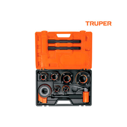 Juego de 9 tarrajas para tubo de 1/2" a 2" TRUPER
