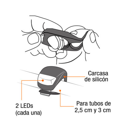 Juego de linterna trasera y delantera para bicicleta PRETUL - Imagen 2