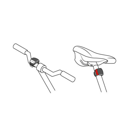 Juego de linterna trasera y delantera para bicicleta PRETUL - Imagen 3