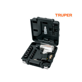 Kit de llave (pistola) de impacto 1/2" estuche plástico TRUPER