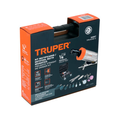 Kit de mini rectificador 1/4" y accesorios con estuche plástico TRUPER - Imagen 3