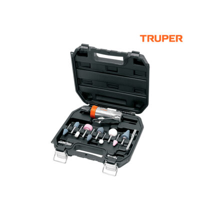 Kit de mini rectificador 1/4" y accesorios con estuche plástico TRUPER
