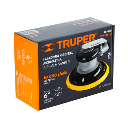 Lijadora orbital neumática industrial 6" TRUPER - Imagen 4