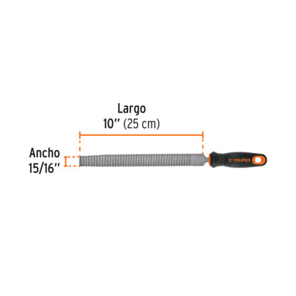 Lima escofina 10" con mango Comfort Grip TRUPER - Imagen 2