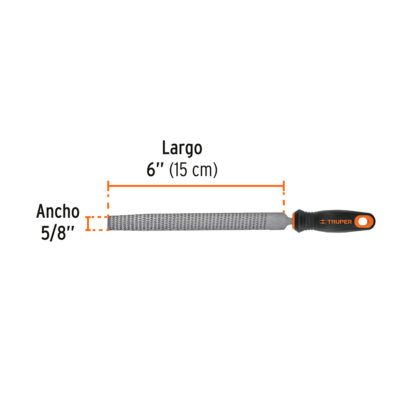 Lima escofina 6" con mango Comfort Grip TRUPER - Imagen 2