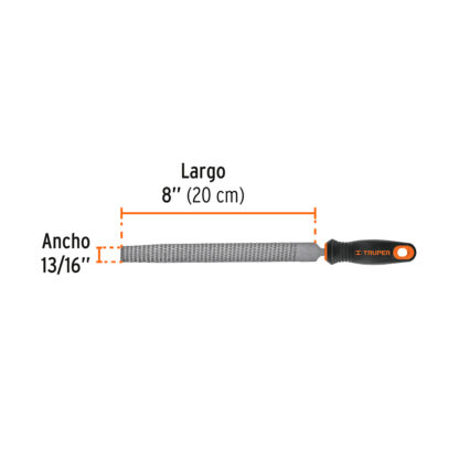 Lima escofina 8" con mango Comfort Grip TRUPER - Imagen 2