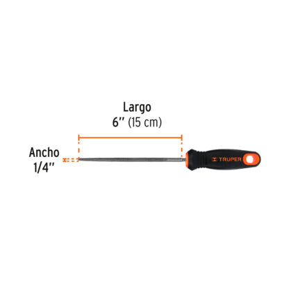 Lima redonda bastarda 6" con mango Comfort Grip TRUPER - Imagen 2