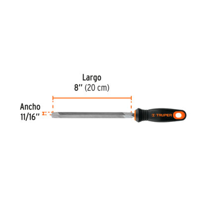 Lima triángulo pesado 8", 32 dpp con mango Comfort Grip TRUPER - Imagen 2