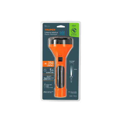 Linterna plástica LED 200 lm recargable TRUPER - Imagen 5