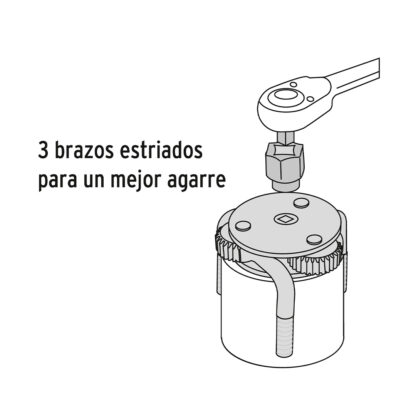 Llave de 3 puntos para filtro de aceite TRUPER - Imagen 3