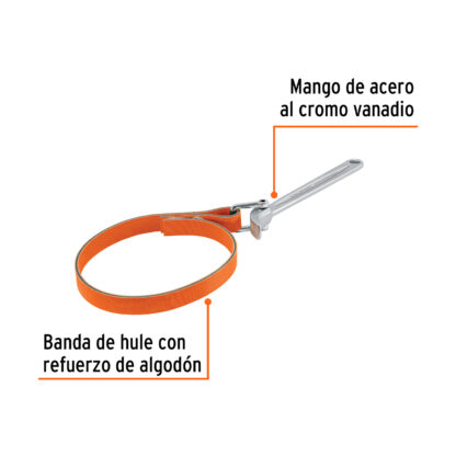 Llave de banda de hule para filtro de aceite TRUPER - Imagen 2