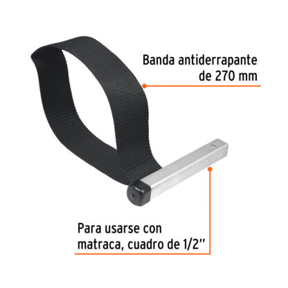 Llave de banda de nylon para filtro de aceite TRUPER - Imagen 2