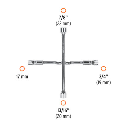 Llave de cruz 14" plegable TRUPER - Imagen 2