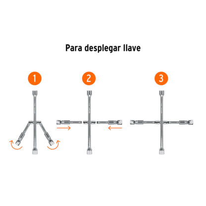 Llave de cruz 14" plegable TRUPER - Imagen 3