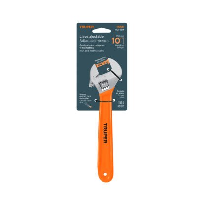 Llave francesa 10" cromada con mango de PVC TRUPER - Imagen 3