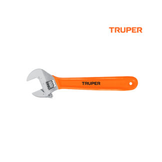 Llave francesa 10" cromada con mango de PVC TRUPER