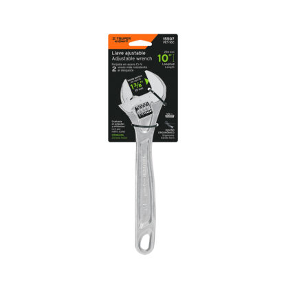 Llave francesa 10" profesional cromada TRUPER - Imagen 3