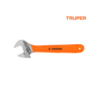 Llave francesa 12" cromada con mango de PVC TRUPER