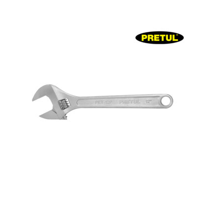 Llave francesa 12" cromada PRETUL