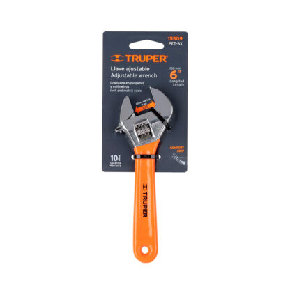 Llave francesa 6" cromada con mango de PVC TRUPER - Imagen 3