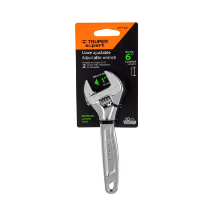 Llave francesa 6" profesional cromada TRUPER - Imagen 3