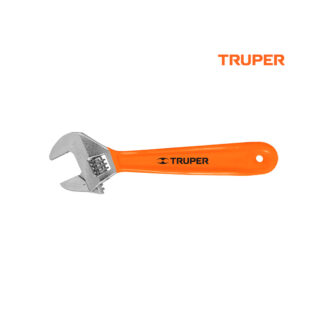 Llave francesa 8" cromada con mango de PVC TRUPER