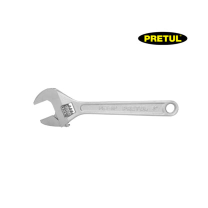 Llave francesa 8" cromada PRETUL