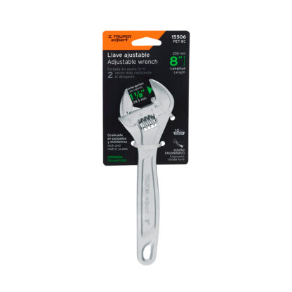 Llave francesa 8" profesional cromada TRUPER - Imagen 3