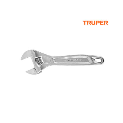 Llave francesa 8" profesional cromada TRUPER