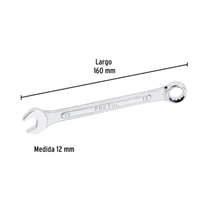 Llave mixta 12 mm x 160 mm PRETUL - Imagen 2