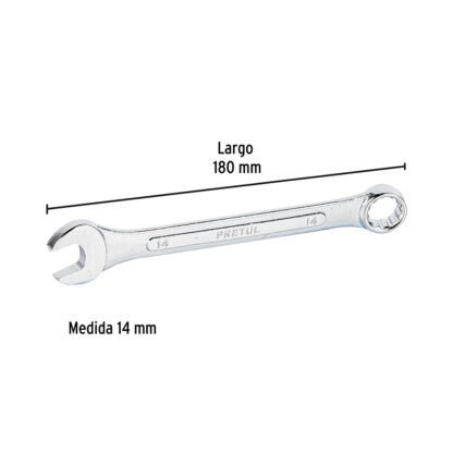 Llave mixta 14 mm x 180 mm PRETUL - Imagen 2