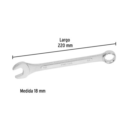 Llave mixta 18 mm x 220 mm PRETUL - Imagen 2