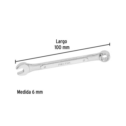 Llave mixta 6 mm x 100 mm PRETUL - Imagen 2